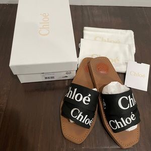 Chloe Woody Sandals - Black